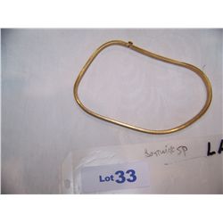 Louis Armstrong Estate Jewelry. Gold Plated Necklace.