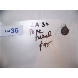 Louis Armstrong Estate Jewelry Pope Medal.