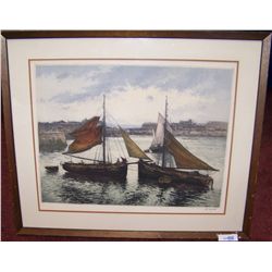 A. Lafite. French Antique Aqua-Tint Engraving.