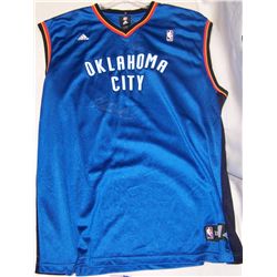 Kevin Durant Signed OKC Jersey.