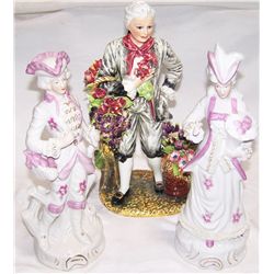 Three Porcelain Figurines.