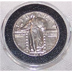 CHOICE 1928-S STANDING LIBERTY QUARTER ALMOST UNCIRCULATED (RARE).