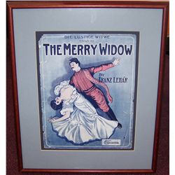 "The Merry Widow" Framed Vintage Theater Program.