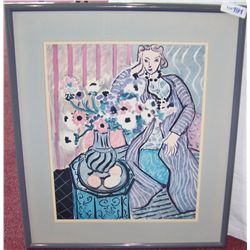 HENRI MATISSE FRAMED OFF-SET LITHOGRAPH.