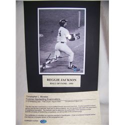 REGGIE JACKSON AUTOGRAPHED PICTURE W/ C.O.A