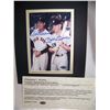 Image 1 : TED WILLIAMS & MICKEY MANTLE HAND SIGNED PICTURE WITH CERTIFICATE OF AUTHENTICITY BY CHRIS MORALES