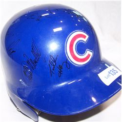 CHICAGO CUBS TEAM SIGNED BATTING HELMET