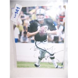 OAKLAND RAIDERS KEN STABLER HAND SIGNED PICTURE