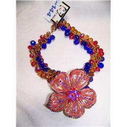 CUSTOM HAND MADE FASHION JEWELRY AUSTRIAN CRYSTAL CENTERPIECE W/ STUNNING AUSTRIAN CRYSTALS