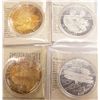 Image 1 : (4x$) LIBERIAN .999 PURE SILVER U.S HISTORICAL COMMEMORATIVES.