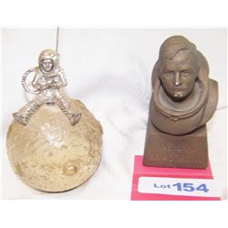 Pair of APOLLO 11 Vintage Collectible Paperweights.