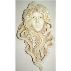 Art Nouveau 1970's Era Wall Hanging 13"L
