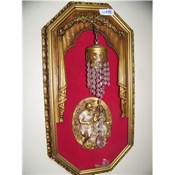 1960"-1970's Rococo Style Gilt hanging lamp depicting Roman couple