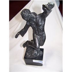 Vintage Austin Statue,  Man Dancing. Cast sculpture on wood base