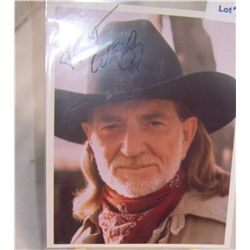 WILLIE NELSON Autographed Picture, Dated '94.