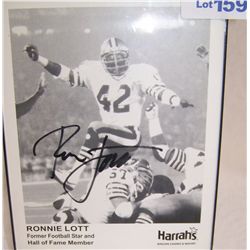 SAN FRANCISO 49'S RONNIE LOTT AUTOGRAPHED PICTURE