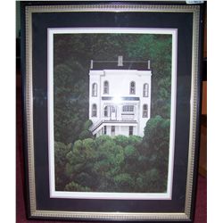 "HILLHOUSE"  Michael Schlesinger Limited edition serigraph 9/225 Gallery Framed
