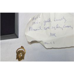 10k GOLD PENDANT "CHRIST" JEWELRY FROM PERSONAL RELIGIOUS JEWELRY COLLECTION OF BING CROSBY