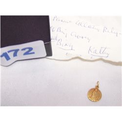 10K GOLD PIN ENGRAVED"KATHY"  FROM PERSONAL COLLECTION OF RELIGIOUS JEWELRY FROM BING CROSBY ESTATE