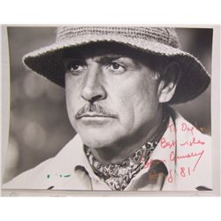 SEAN CONNERY SIGNED & DEDICATED PHOTOGRAPH "TO DAPHNE BEST WISHES AUG. 81"