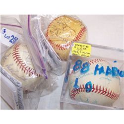 (3X The Bid) Three Seattle MarinersTeam-Signed Baseballs.