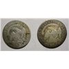 Image 2 : 1831 Good and 1834  VG half dimes