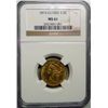 Image 1 : 1873 $5 LIBERTY GOLD COIN NGC MS-61 CLOSED 3 RARE!