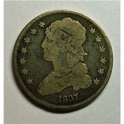 1837 BUST QUARTER VG-F ORIGINAL