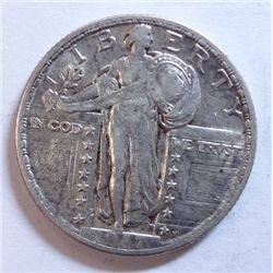 1917 T-2 STANDING LIBERTY QUARTER  XF/AU