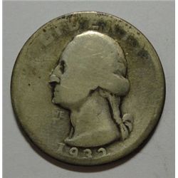 1932-D WASHINGTON SILVER QUARTER AG