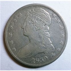 1839-O REEDED EDGE BUST HALF DOLLAR FINE RARE!!