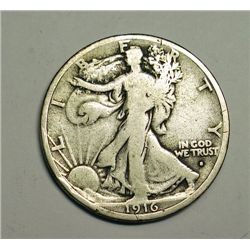 1916S Walker half $  G/VG