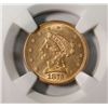 Image 2 : 1873 open 3 $2 1/2 GOLD  NGC61