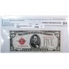 Image 1 : 1928D Red seal $5 U.S.  note