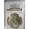 Image 1 : 1922 Peace $  NGC55  MINT ERROR planchet