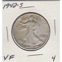 1942 S WALKING LIBERTY HALF