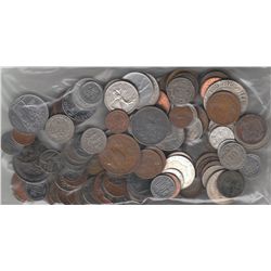 1 POUND LOT OF FOREIGN COIN