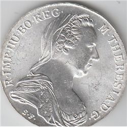 1780 SILVER MARIA THERESA AUSTRIA HUGE COIN