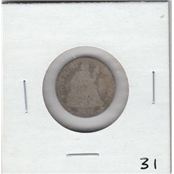 1875 SEATED DIME SILVER