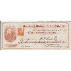 $125 CASSOPOLIS MICHIGAN OBSOLETE WITH STAMP