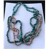 Image 1 : Necklace - Nugget Turquoise and Angel Skin Coral