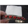 Image 2 : Coral & Sterling signed Row Bracelet