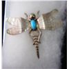 Image 1 : Dragon Fly Sterling and Turquoise Pin