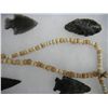 Image 2 : Frame of Artifacts from Klamath Falls Oregon, with trade beads and bone awl