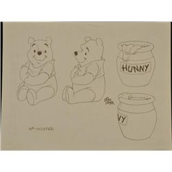 Winnie Pooh Orig Mike Royer Signed Production Drawing