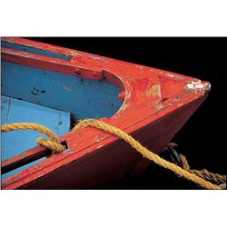 Primarily Red John Peer Art Print Dilapidated Boat