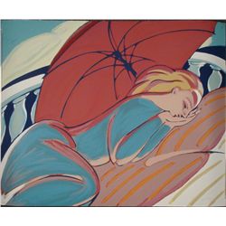 Lena Moross Signed Proof Art Print Sleeping Woman