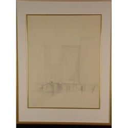 Original 1968 Harold Altman Pen & Ink Drawing Signed