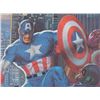 Image 2 : Tom Palmer Signed Print Captain America Flexing Muscles