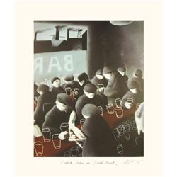 Mackenzie Thorpe 'LUNCH TIME IN SOUTH BANK' Lithograph